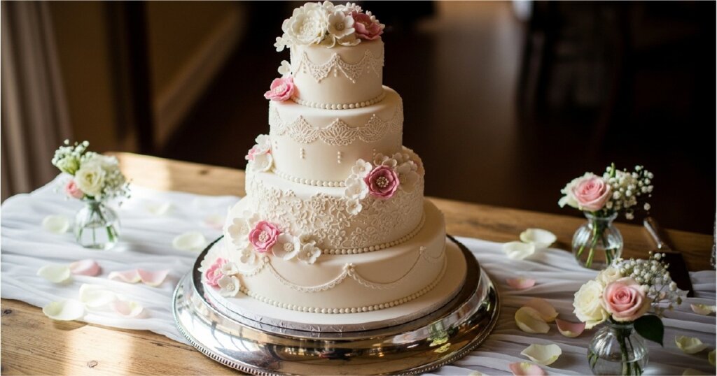 تورتة زواج فاخرة في الكويت – تورتات زفاف متعددة الطبقات من ارت كيك
