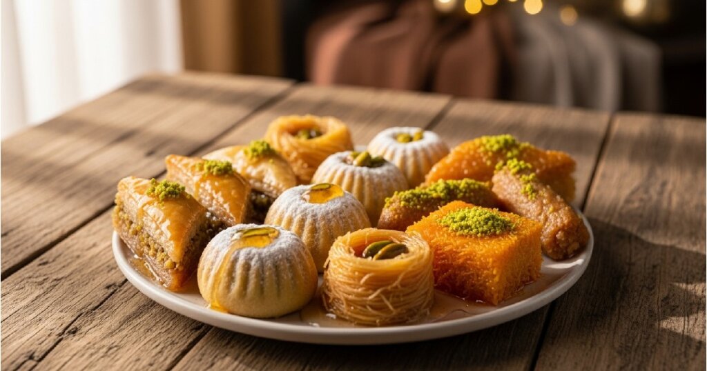 بقلاوة بالفستق الحلبي المقرمشة – حلويات شرقية فاخرة في الكويت
